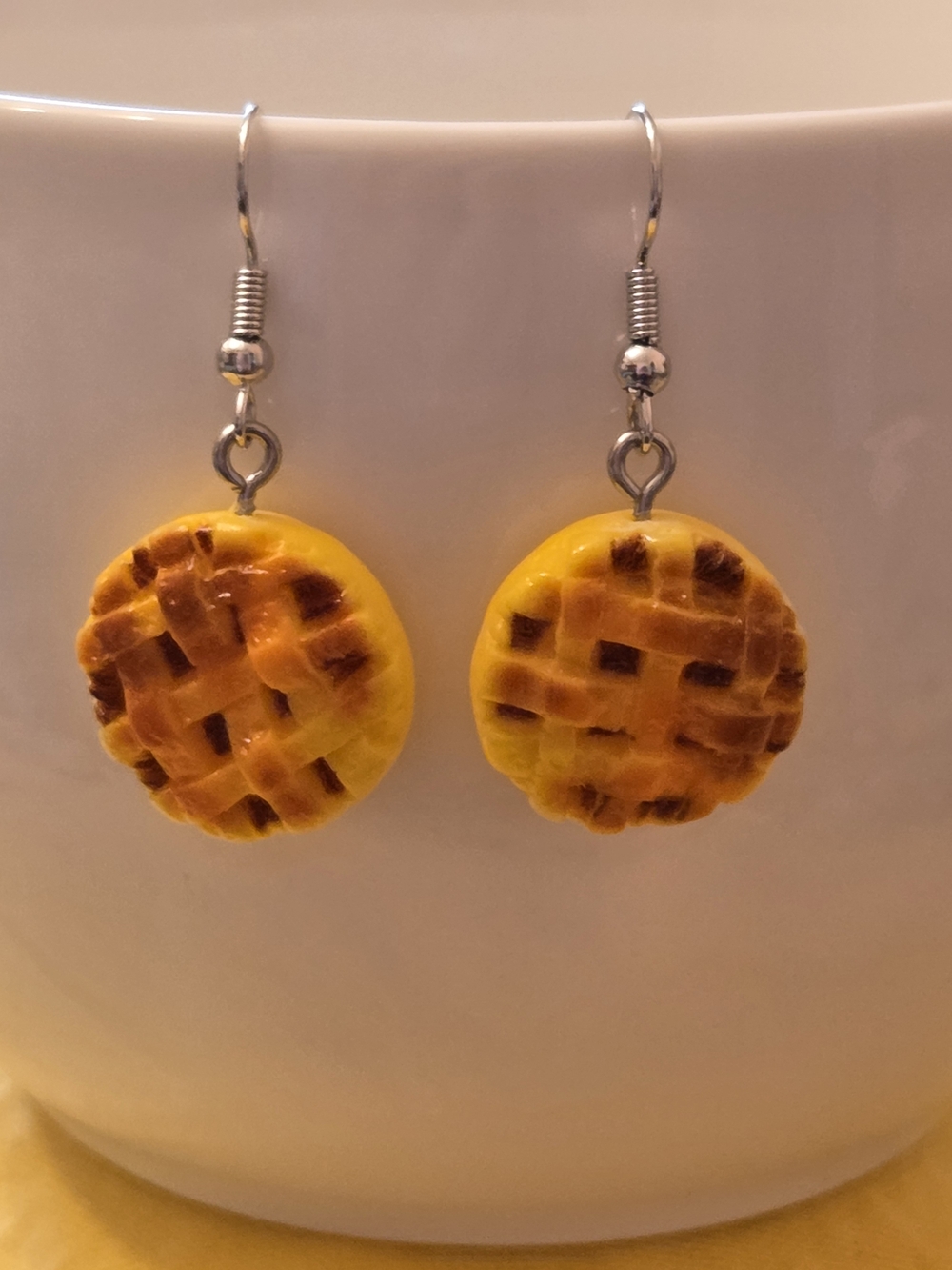 Deliciously Adorable Lattice Pie Dangle Earrings- Get 'Em While They're Hot!